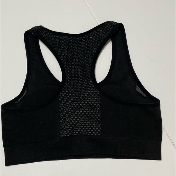 BEBE ACTIVE SPORT BRA, ACTIVE TOP, WOMENS, black, logo, sports back SIZE M - Picture 5 of 17